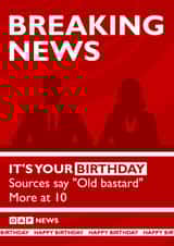 Funny Breaking News Report Birthday Card for Family or Friends created by David Speed Design
