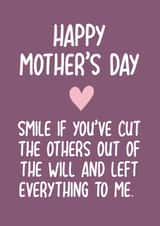 Funny Mother's Day Card - Inheritance - Sibling Rivalry created by Pack a Punch Designs