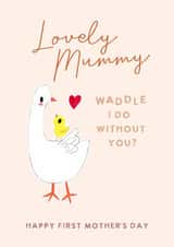 Cute Mother’s Day Card - Lovely Mummy - 1st Mother's Day created by Holly Fox