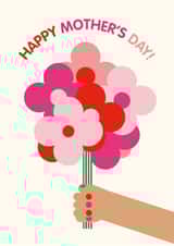 Arty Mother's Day Card - Bright Bouquet created by Dicky Bird