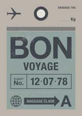 Classic Leaving Card - Bon Voyage - Luggage Tag created by Swissty