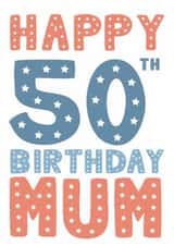 Classic Birthday Card - 50th - Mum created by Mint Maker Studio