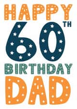 Classic Birthday Card - 60th - Dad created by Mint Maker Studio