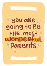 Heartfelt parents-to-be card - wonderful parents - new baby created by The Lyon's Den Graphics