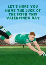 Cheeky Valentine's Day Card - Luck Of The Irish - Six Nations created by Pink Peach Cards