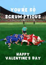 Funny Valentine's Day Card - You're So Scrumptious - Six Nations created by Pink Peach Cards