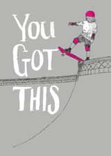Modern Just Because/Good Luck Card - You Got This - Skateboarding created by Tainted Genie