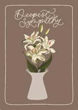 Sympathy and Condolences Card created by Lucie Pritchard Design