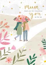 Pretty Mother's Day Card - From Daughter - Thank You For Everything You Do created by Louise Tiler