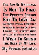 My Wife My Forever Valentine created by Nigel Williams