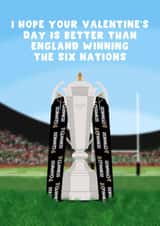 Six Nations Valentine's Day Card - Better Than Winning The Six Nations - Rugby created by Pink Peach Cards