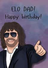 Fun Birthday Card - Jeff Lynne ELO - For Dad created by Original Fox Cards