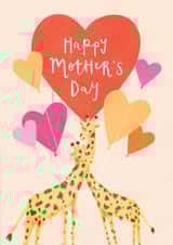 Cute Mother's Day Card - Giraffes Hugging created by Louise Tiler