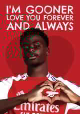 Fun Valentine's Day/Anniversary Card - Bukayo Saka - Gooner created by AbiGoLucky