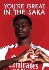 Fun Valentine's Day/Anniversary Card - Bukayo Saka - Gooners created by AbiGoLucky