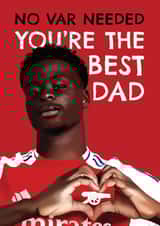 Arsenal Father's Day Card - Bukayo Saka - Gooners created by AbiGoLucky