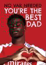 Arsenal Father's Day Card - Bukayo Saka - Gooners created by AbiGoLucky