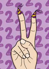 Fun 2nd Birthday Card - For Him - Party Hats created by TeePee Creations