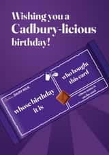 Funny Birthday Card - Cadbury's Chocolate Bar created by Digital Waves