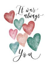 It Was Always You Love Card, Romantic Couple Greeting Card, Anniversary, Wedding created by Creative Feel Designs