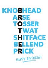 Cheeky Birthday Card - For Brother - Spelling created by Tiger Feet Creations