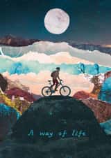 Mountain bike card - A way of life - Cycling Card - Biking enthusiast created by Greyling Post
