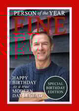 Personalised Birthday Photo Card created by Ant Morrow - Fun Birthday Card - For Him - Time Magazine