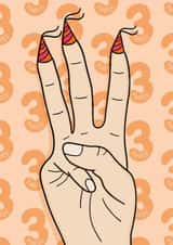 Fun Birthday Card - For Him - 3rd Birthday created by TeePee Creations