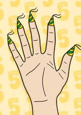 Fun 5th Birthday Card - For Him - Party Hats created by TeePee Creations