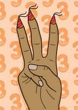 Fun 3rd Birthday Card - Party Hat - For Him created by TeePee Creations