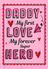 Cute Father's Day Card - To Daddy - Super Hero created by Original Fox Cards