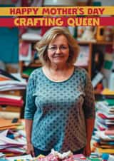 Funny Mother's Day Card - Crafting Queen created by Giddy Kipper