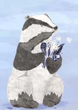 Arty Just Because Card - Badger created by Madeleine Groves