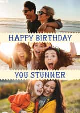 Personalised Birthday Photo Card created by Hadley Paper Goods Ltd - Classic Birthday Card - For Her - You Stunner