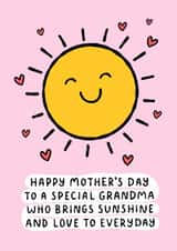 Cute Mother's Day Card - Special Grandma - Sunshine And Love created by Macie Dot Doodles
