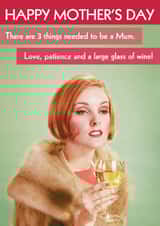 Funny Mother's Day Card - Large Glass of Wine created by Quitting Hollywood