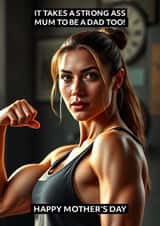 Funny Mother's Day Card - Strong Mum created by Blue Kiwi Design