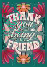 Pretty Thank You/Love & Friendship Card - For Friend - Flowers created by Studio Alison Nolan