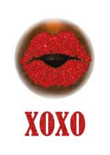Fun Valentine's Day/Anniversary Card - XOXO - Lips created by All Shades