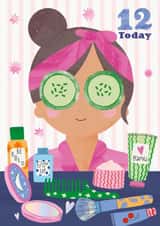 Cute Birthday Card - 12th - Pamper Time created by GENINE DELAHAYE
