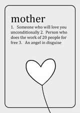 Mothers day card with a cute style for a mum who is an angel in disguise created by Ryan Hewitt