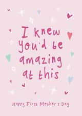 Pretty Mother's Day Card - Amazing - First Mother's Day created by Bow & Bell