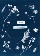 Arty Sympathy Card - Cyanotype Flowers created by Studio Pistachio