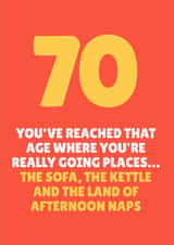 Funny Birthday Card - 70th - Going Places created by Blush & Blossom 