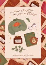 Cute Leaving Card - New Chapter In Your Story created by Rebekah Hollins