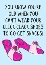 Funny Birthday Card - Click Clack Shoes created by OhJaye