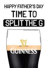 Fun Father's Day Card - Split The G - Guinness created by Aussie Studios