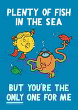 Cute Valentine's Day Card - You're The Only One For Me created by Mr. Men