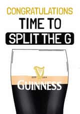 Funny Congratulations Card - Guinness - Split The G created by Aussie Studios
