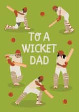 Fun Father's Day Card - Wicket Dad - Cricket Pun created by Vallely Studios